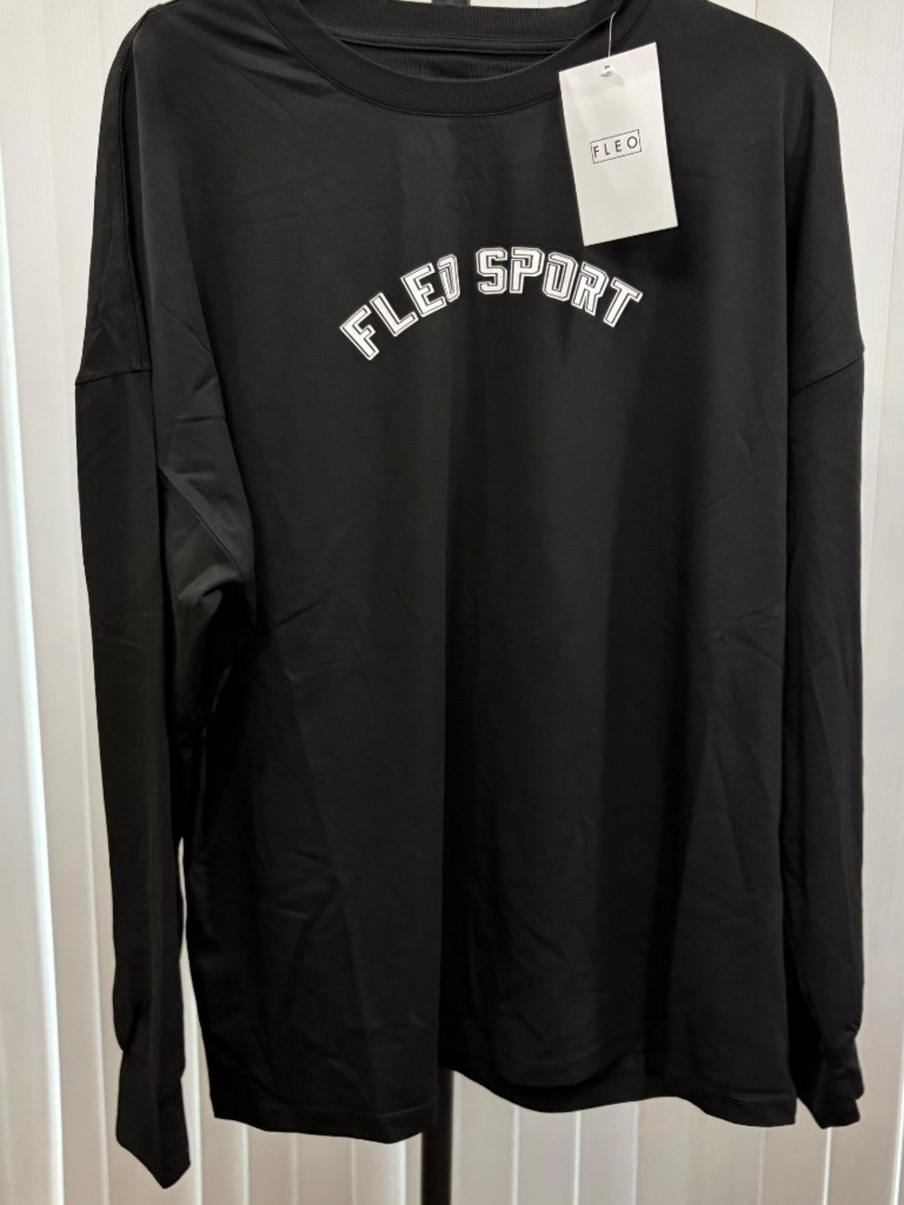 FLEO Black/White Affinity Oversized Long Sleeve Tshirt